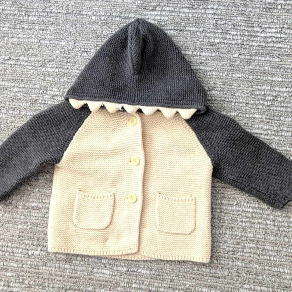 Baby GAP (3-6 Months) Knit Button Down Shark Sweater/Jacket